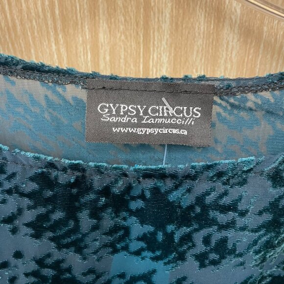 Gypsy Circus by Sandra Lannuccilli blue textured outfit size Medium - Picture 3 of 9